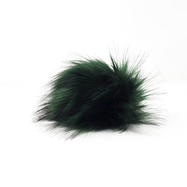 Forest Green - Faux Fur Pom Poms