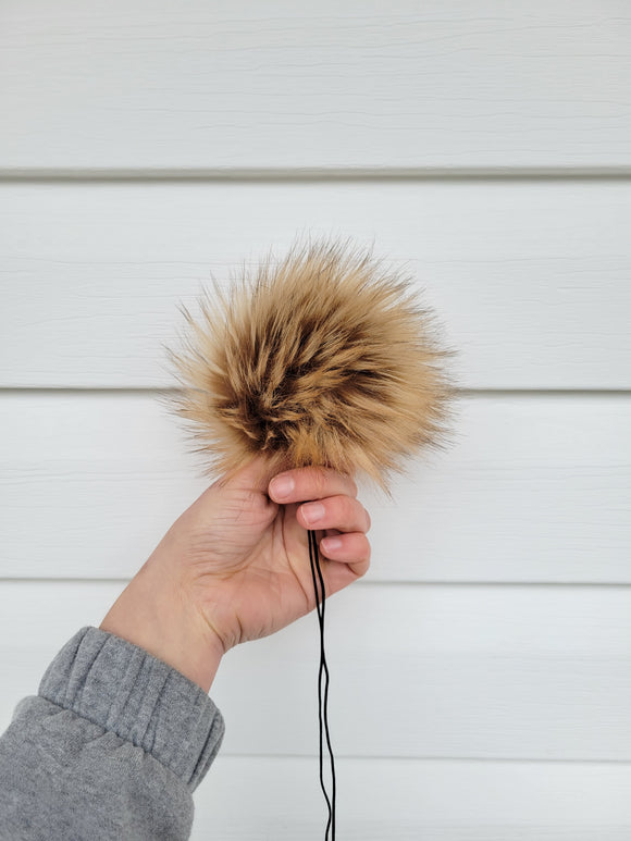 Golden Wolf Fake Fur Faux Fur Fabric by the Metre / Yard