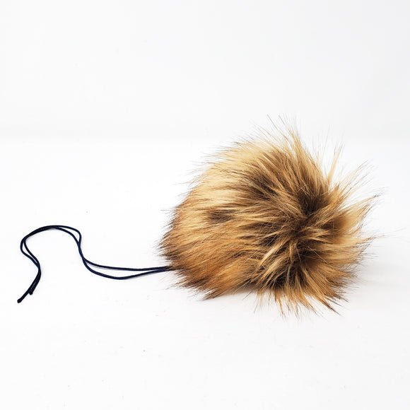 Golden Wolf Faux Fur Pom Poms (NEW FABRIC)