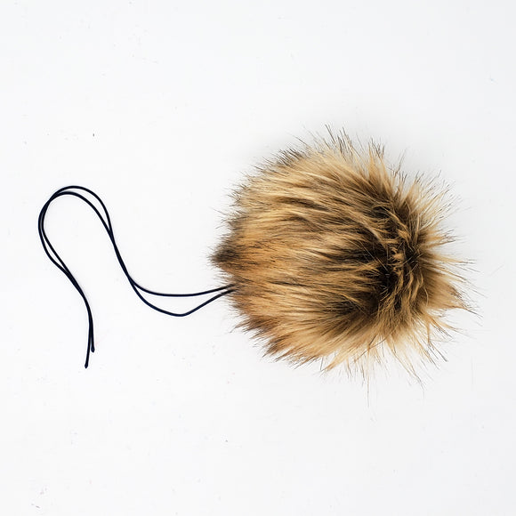 Golden Wolf Faux Fur Pom Poms (NEW FABRIC)