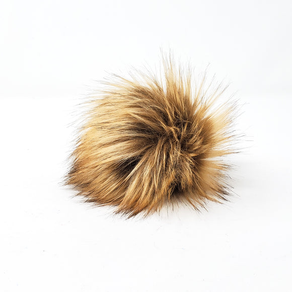 Golden Wolf Faux Fur Pom Poms (NEW FABRIC)