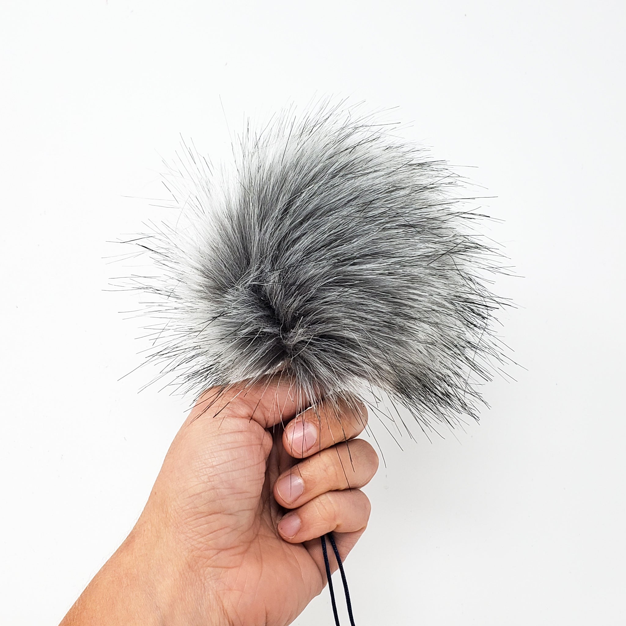 Granite - Faux Fur Pom Poms