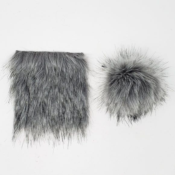 Granite - Faux Fur Pre-Cut DIY Squares