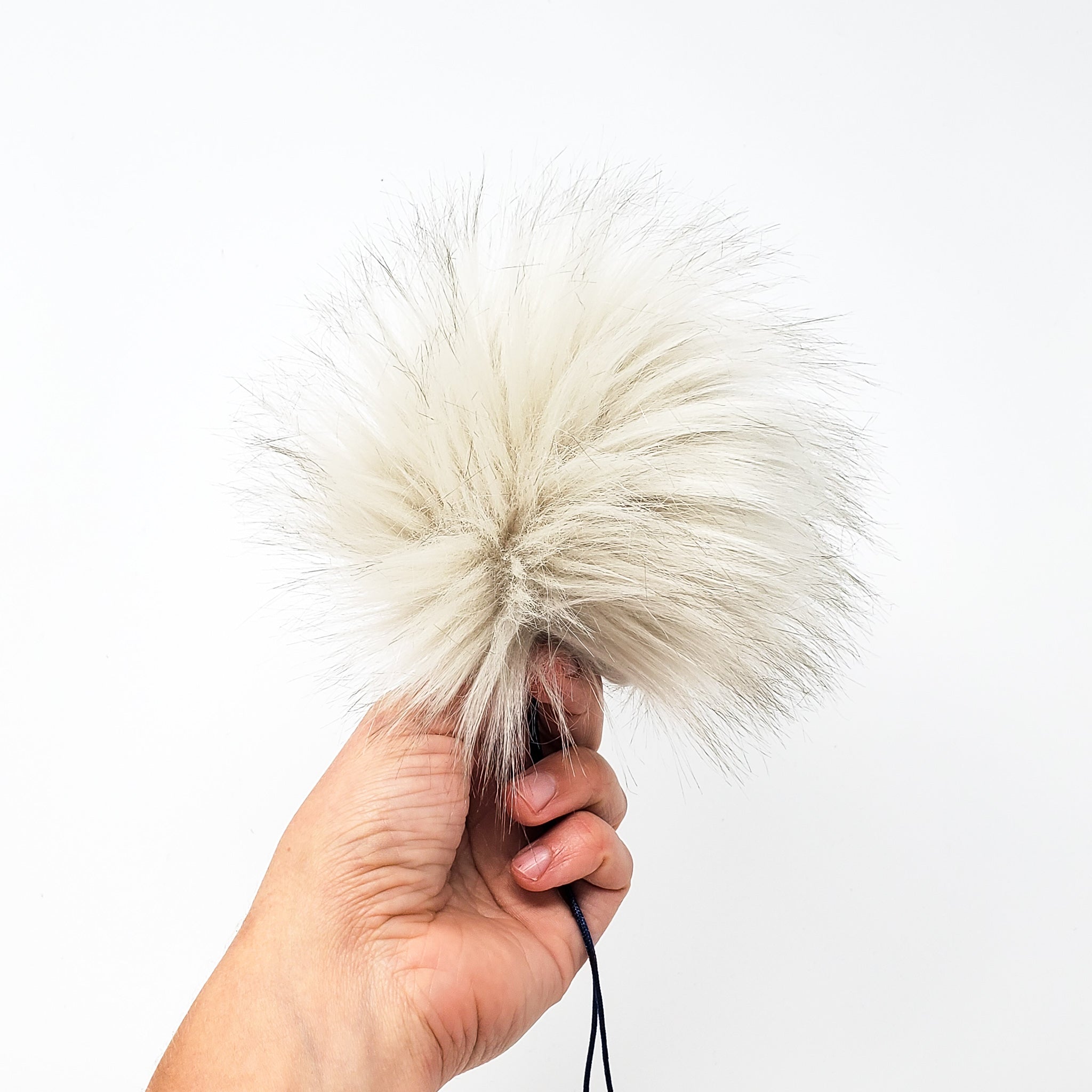 Greige - Faux Fur Pom Poms