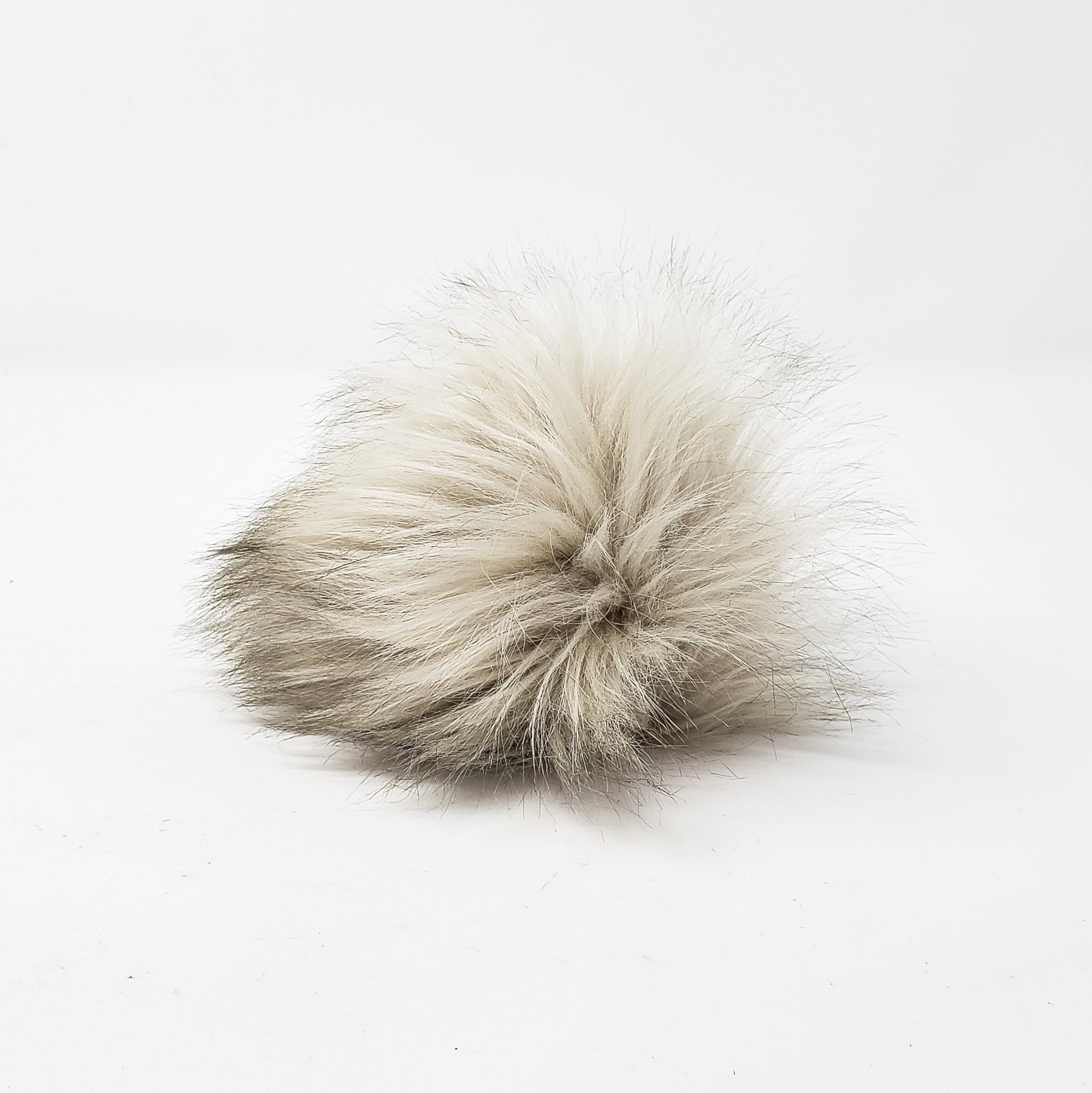 Greige - Faux Fur Pom Poms