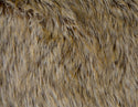 Grizzly brown faux fur pom pom.  Long pile fake fur fabric pom pom.