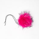 Hot Pink - Faux Fur Pom Poms-2