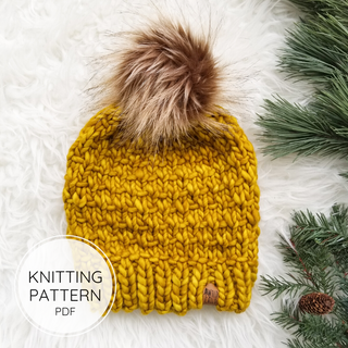 Alouette beanie knitting pattern by Wild Child Designs