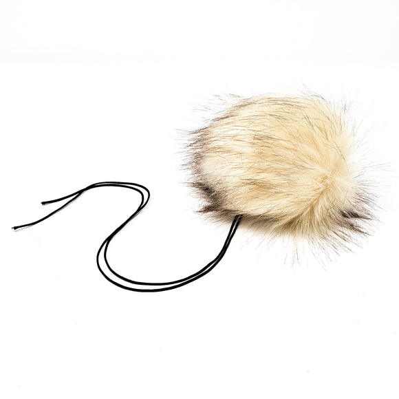 Linen Faux Fur Pom Poms