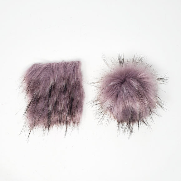 Mauve - Faux Fur Pre-Cut DIY Squares