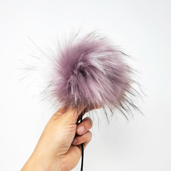 Mauve - Faux Fur Pom Poms