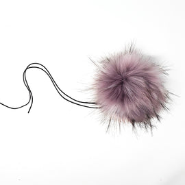 Mauve - Faux Fur Pom Poms - 0