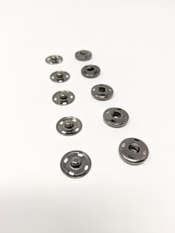 Metal Snaps (10 Pack) -- Black Gunmetal