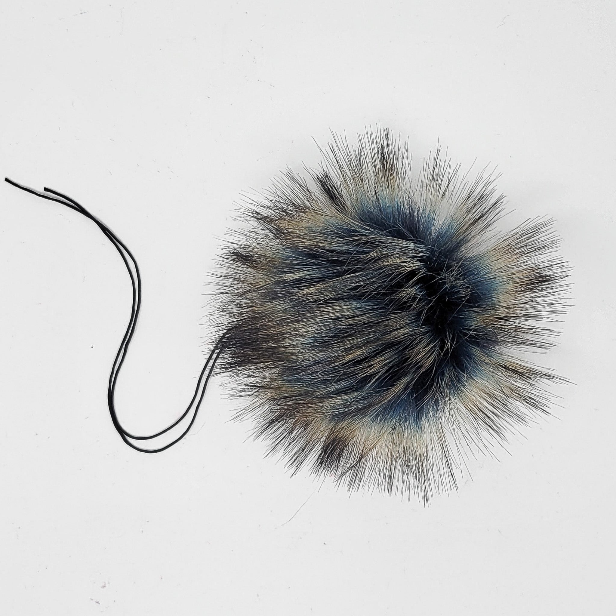 Midnight Blue - Faux Fur Pom Poms - 0