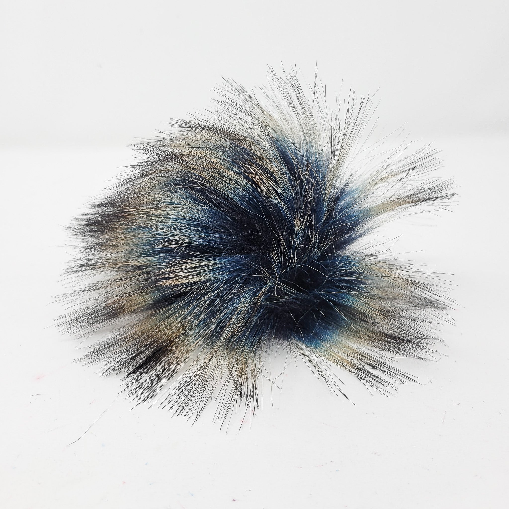 Midnight Blue - Faux Fur Pom Poms