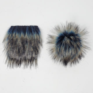 Midnight Blue - Faux Fur Pre-Cut DIY Squares