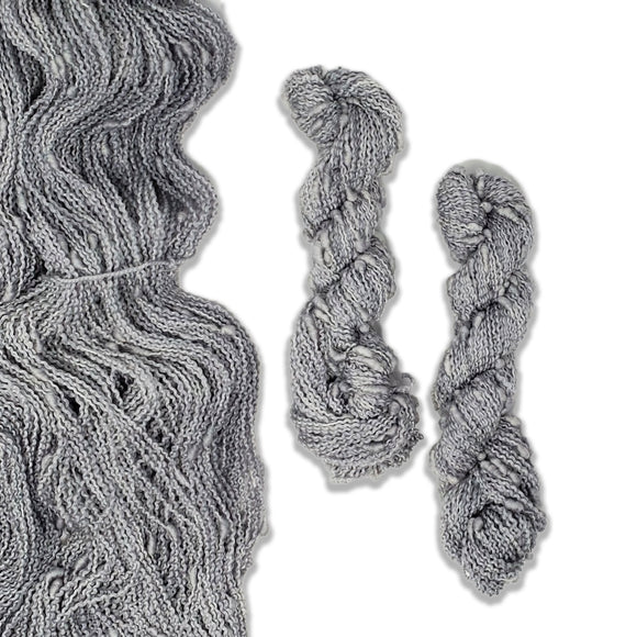 Mini Skein - Sterling - Moon Rock Slub