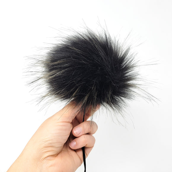 Obsidian - Faux Fur Pom Poms