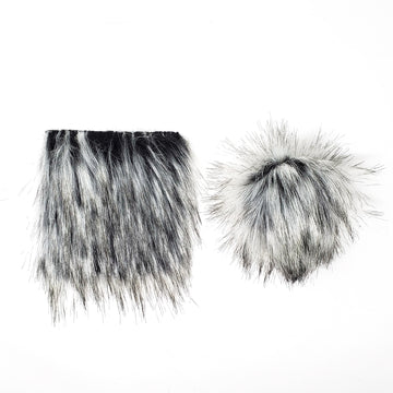 Onyx - Faux Fur Pre-Cut DIY Squares