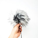 Onyx Faux Fur Pom Poms-3