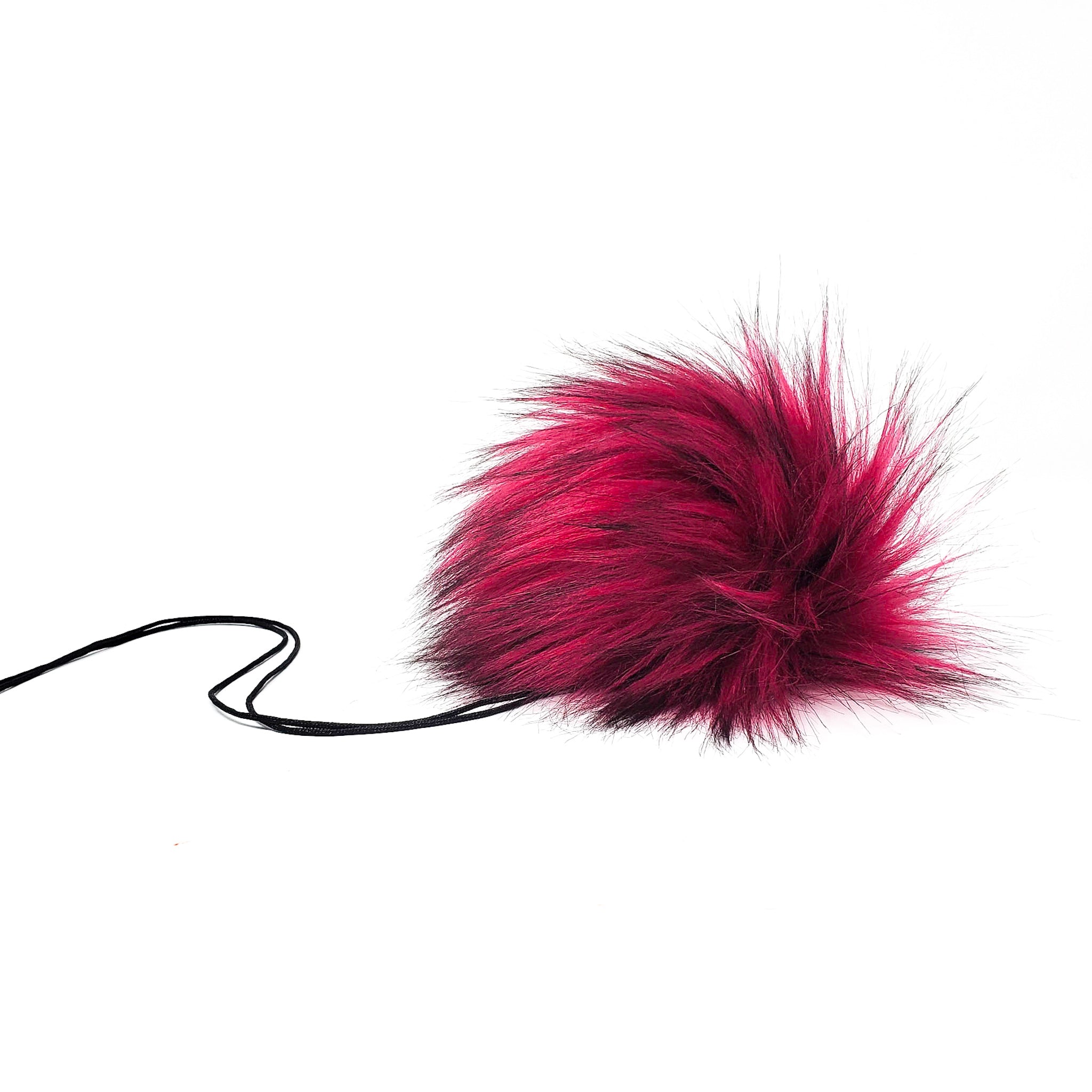 Orchid Pink Faux Fur Pom Poms - 0