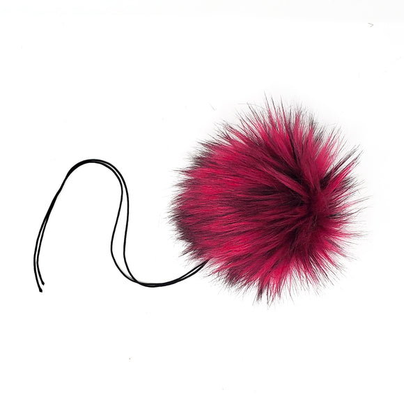 Orchid Pink Faux Fur Pom Poms
