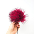 Orchid Pink Faux Fur Pom Poms-3
