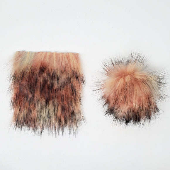 Pink Lemonade - Faux Fur Pre-Cut DIY Squares