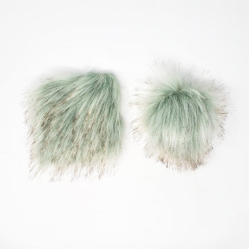 Pistachio - Faux Fur Pre-Cut DIY Squares