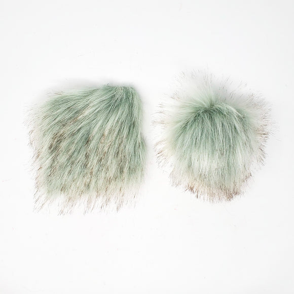 Pistachio - Faux Fur Pre-Cut DIY Squares