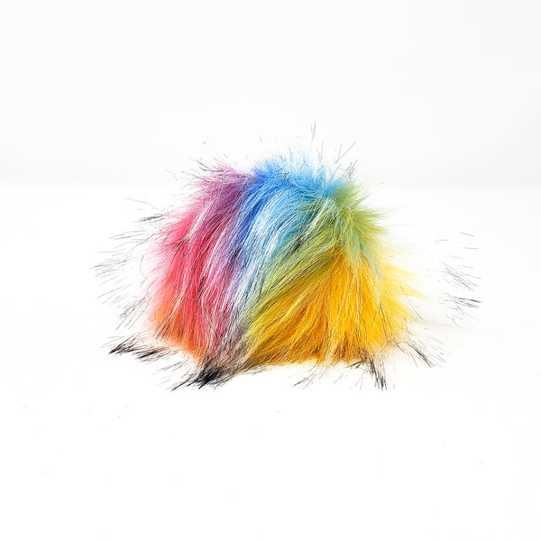 Rainbow - Faux Fur Pom Poms