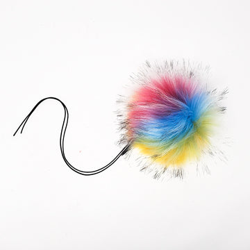 Rainbow - Faux Fur Pom Poms - 0