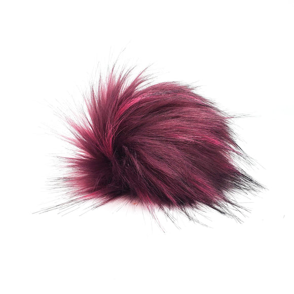 Raspberry 2.0 Faux Fur Pom Poms