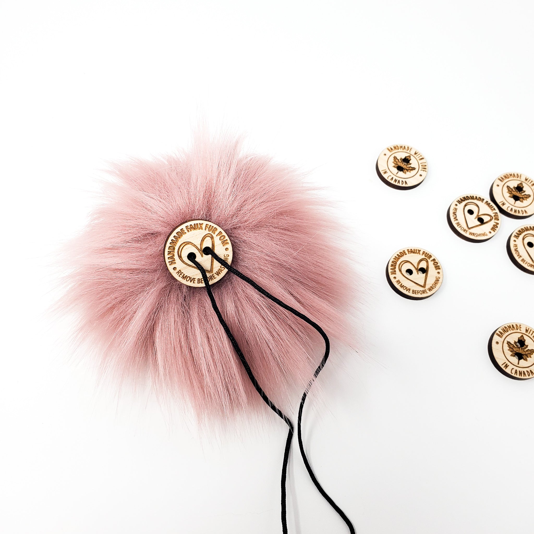 Rosé Faux Fur Pom Poms (ARCHIVED)