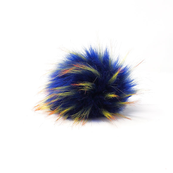 Royal Blue - Faux Fur Pom Poms