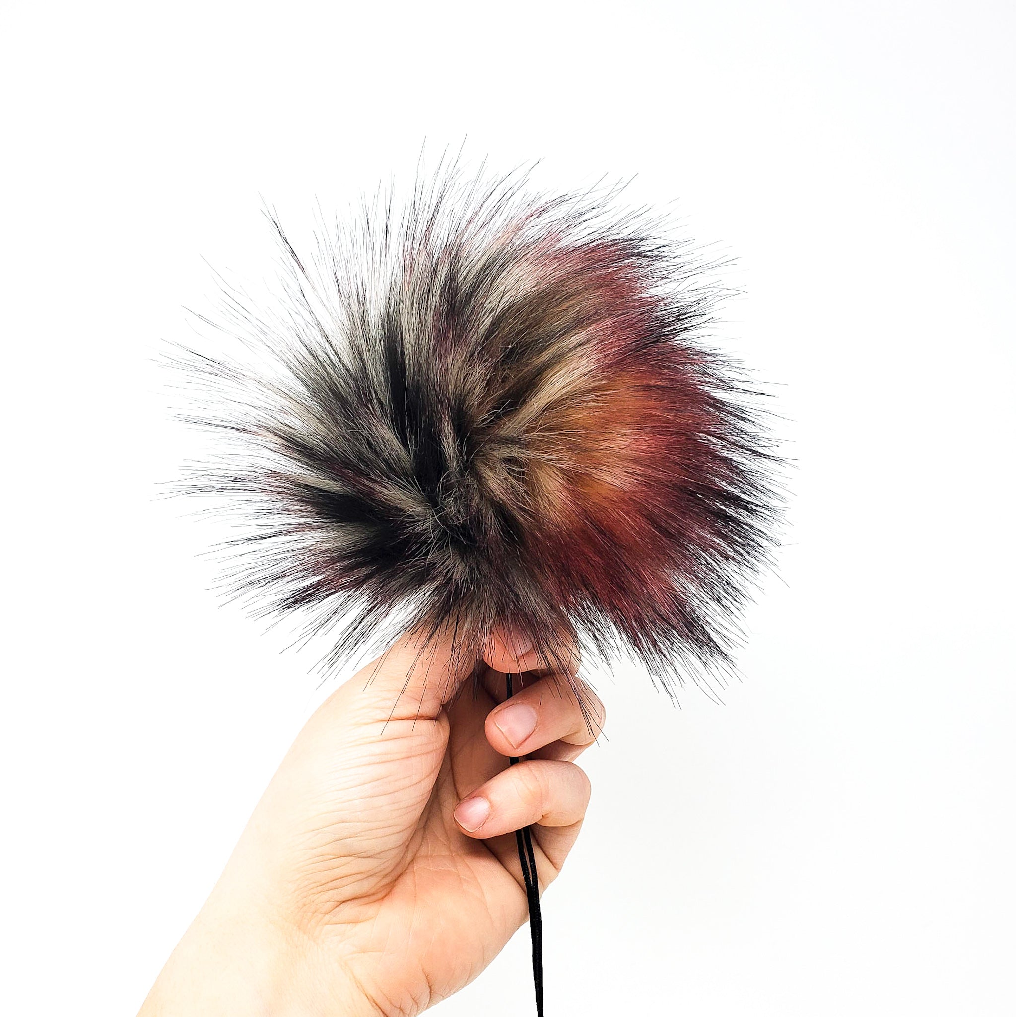 Sangria Faux Fur Pom Poms