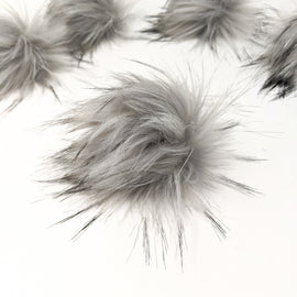 Silver Faux Fur Pom Poms (ARCHIVED)