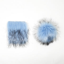 Sky - Faux Fur Pre-Cut DIY Squares