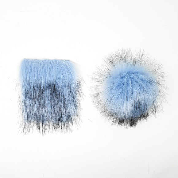 Sky - Faux Fur Pre-Cut DIY Squares