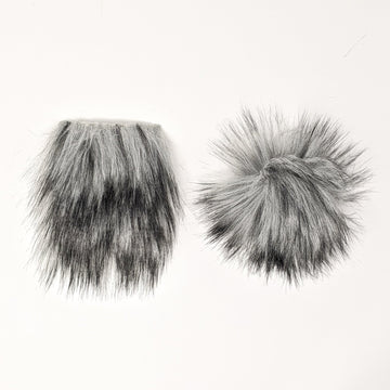 Slate - Faux Fur Pre-Cut DIY Squares