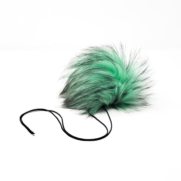 Spearmint Faux Fur Pom Poms - 0