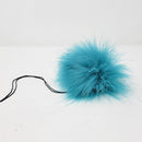 Teal - Faux Fur Pom Poms-3