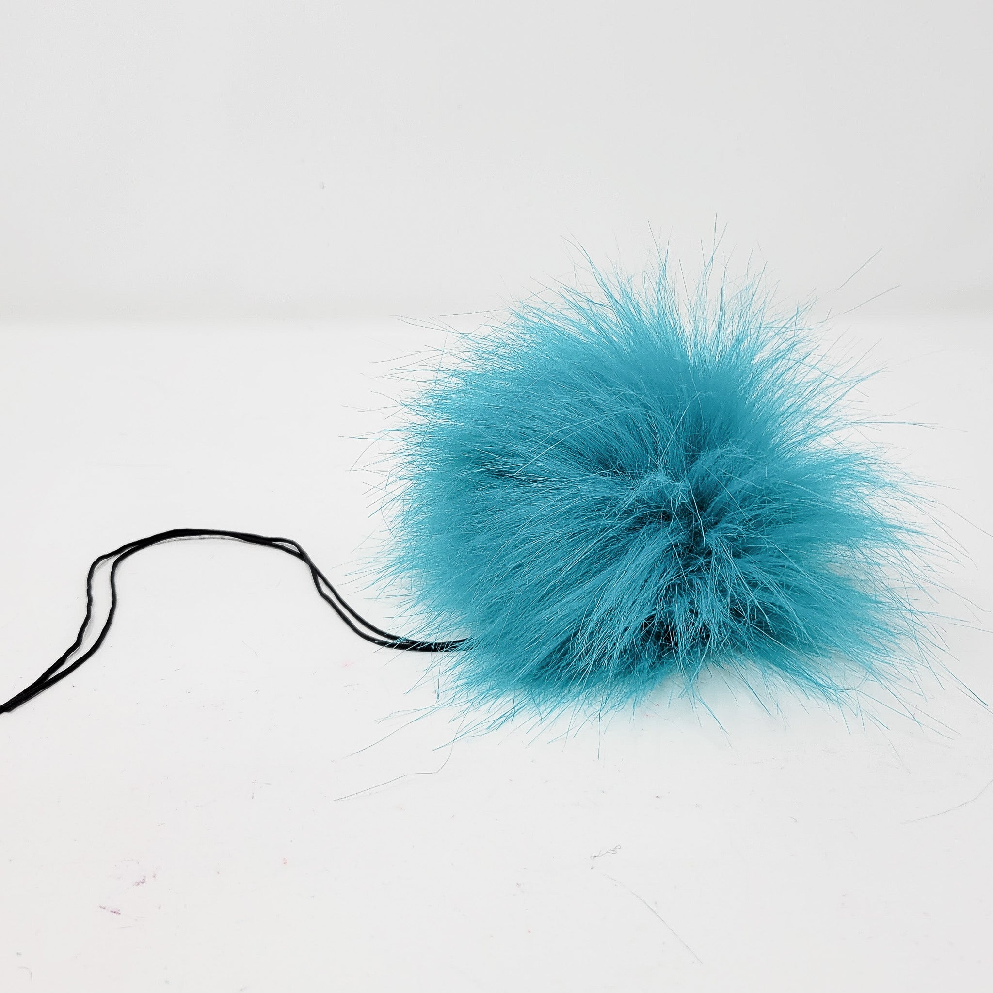 Teal - Faux Fur Pom Poms