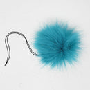 Teal - Faux Fur Pom Poms-2