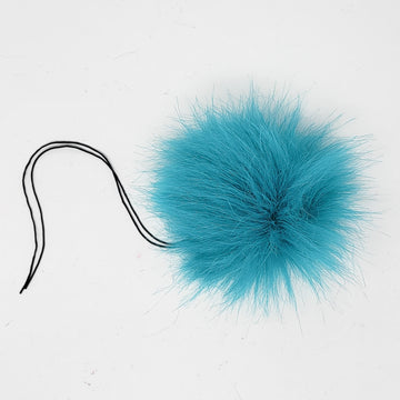 Teal - Faux Fur Pom Poms - 0
