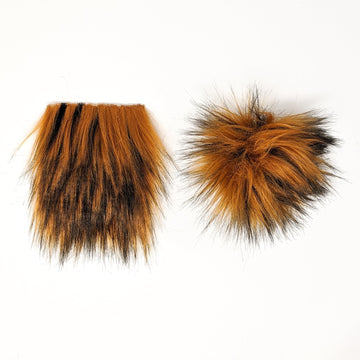 Toffee Brown - Faux Fur Pre-Cut DIY Squares
