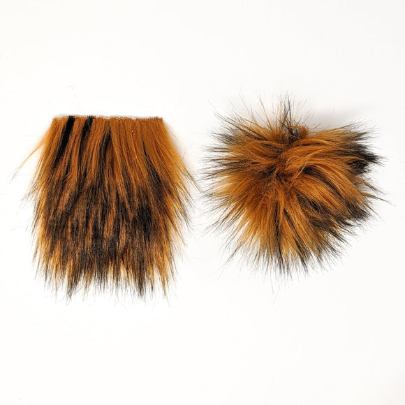 Toffee Brown - Faux Fur Pre-Cut DIY Squares