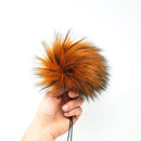 Toffee Brown Faux Fur Pom Poms-3