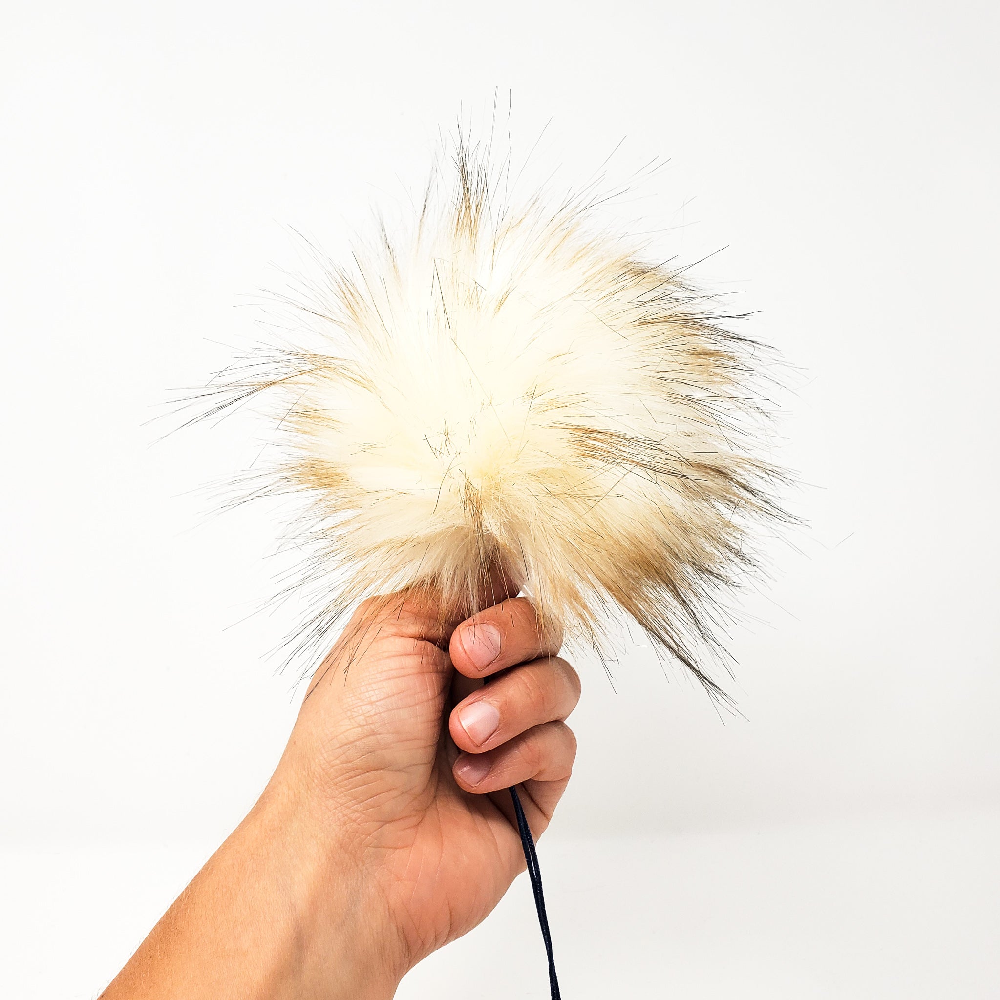 Vanilla Faux Fur Pom Poms