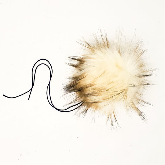 Vanilla Faux Fur Pom Poms